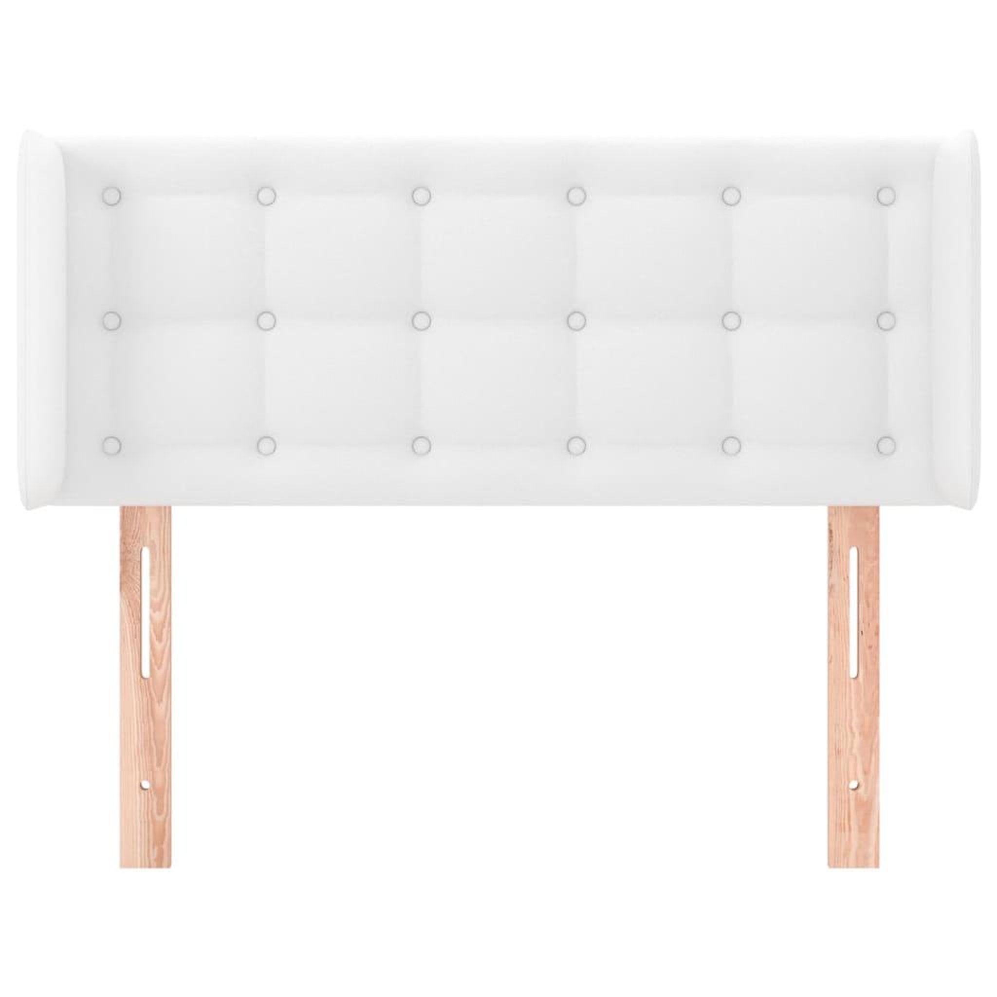 Voir la diapositive 3 : VIDAXL Tete de lit avec oreilles Blanc 103x16x78/88 cm Similicuir