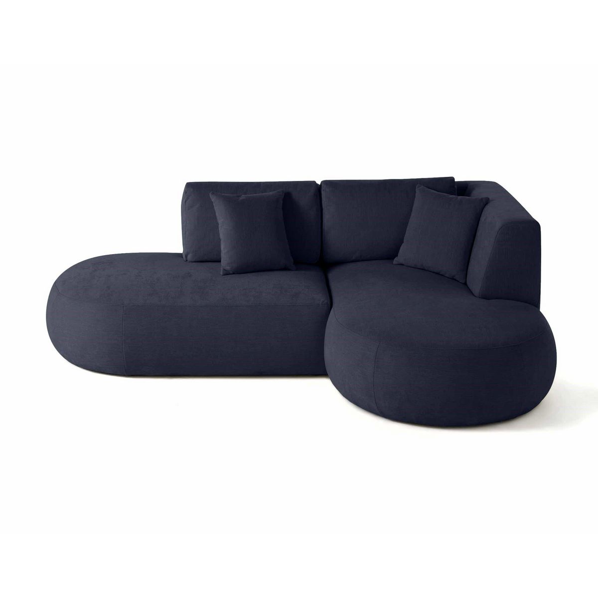 LISA DESIGN Santorini - canapé modulable d'angle droit - 4 places - en tissu texturé