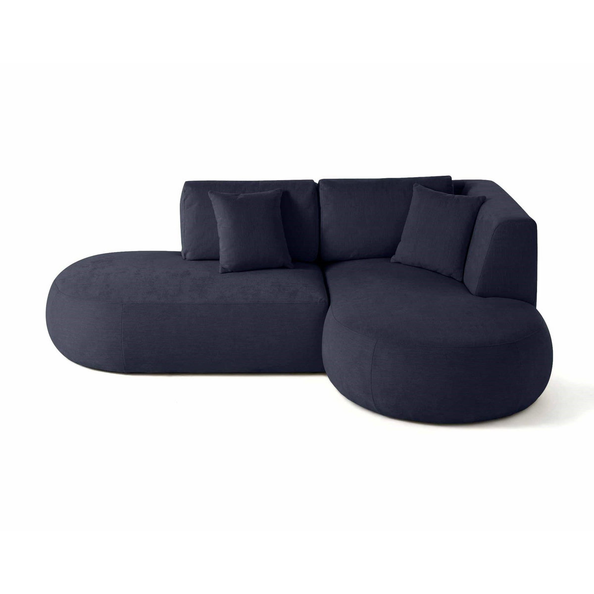 LISA DESIGN Santorini - canapé modulable d'angle droit - 4 places - en tissu texturé