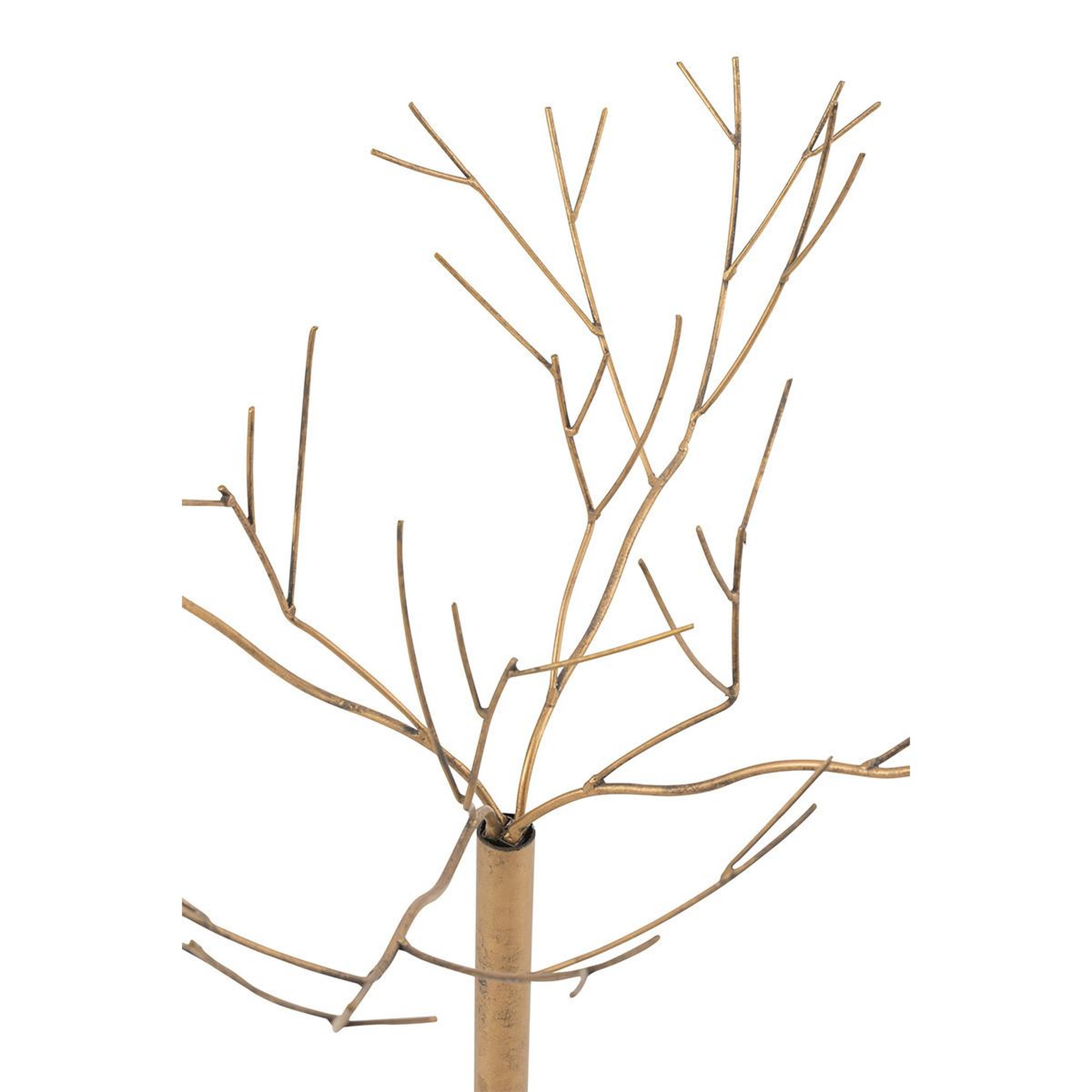 Voir la diapositive 2 : J-LINE Arbre déco en métal  maynard  75cm or