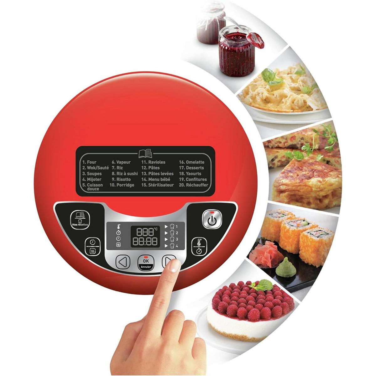 MOULINEX Multicuiseur 25en1 5l 750w blanc - mk708e10