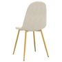 Voir la diapositive 6 : VIDAXL Chaises à manger lot de 4 crème velours