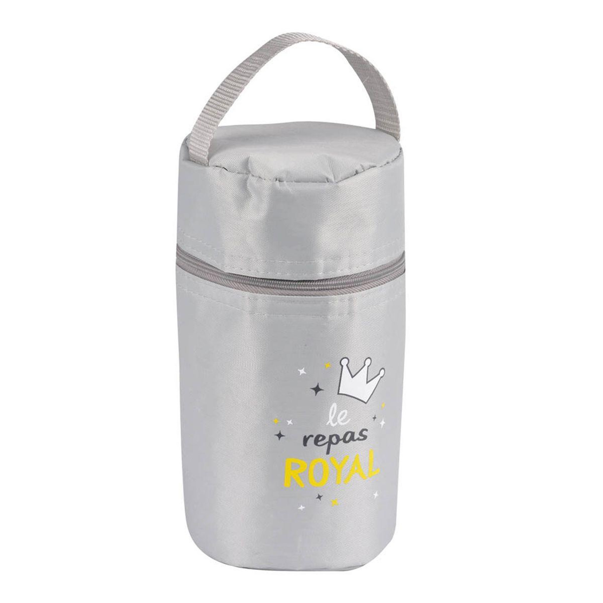 HOMEA Porte biberon isotherme  repas royal  21cm gris