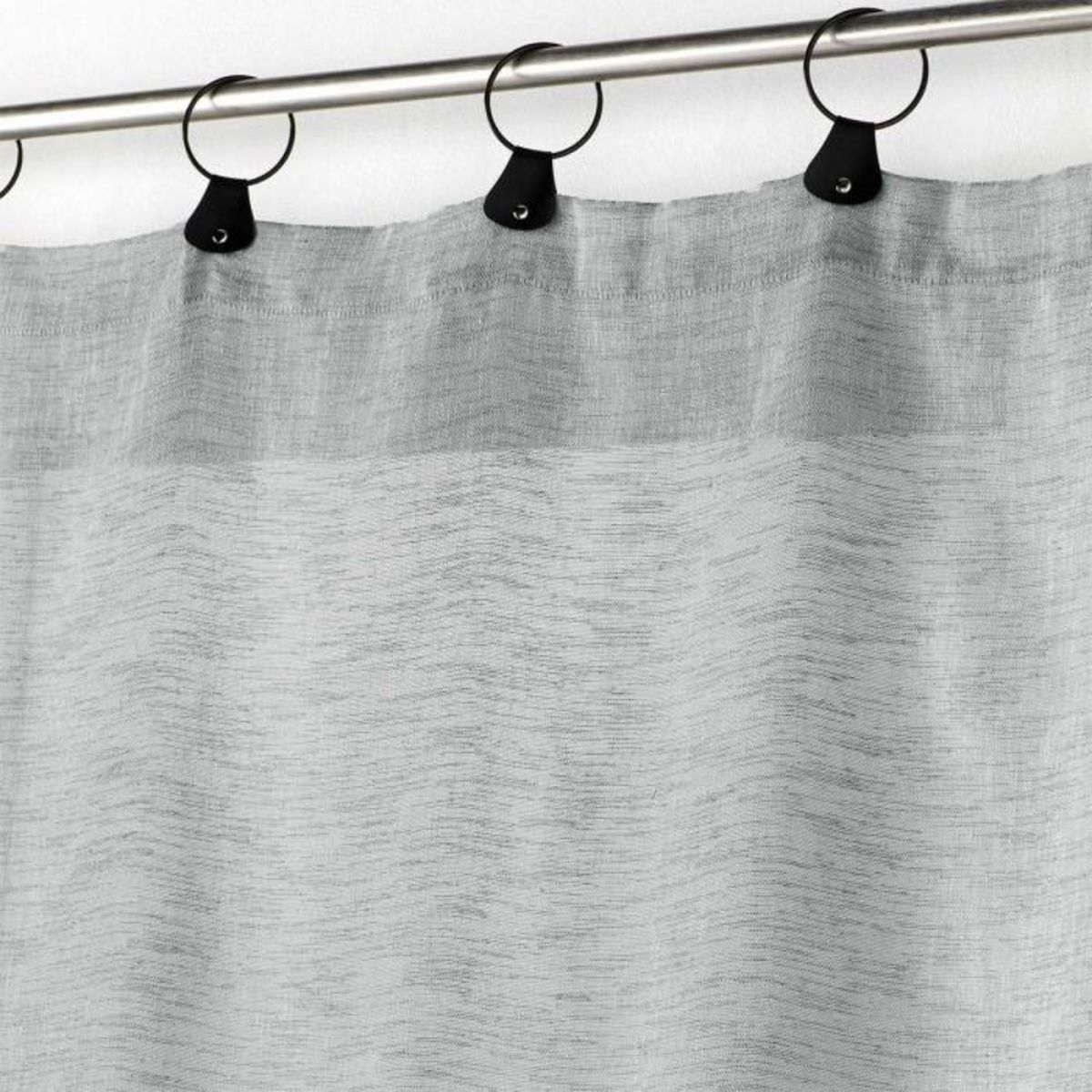 Paris Prix Rideau Voilage à Anneaux  Linka  140x240cm Gris