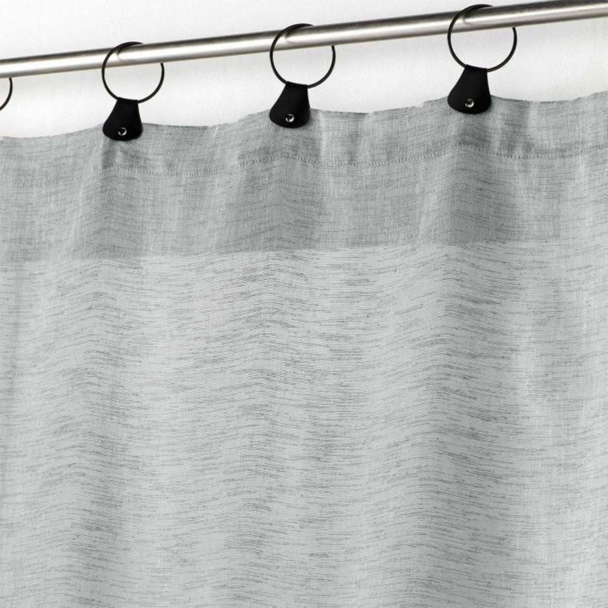 Paris Prix Rideau Voilage à Anneaux  Linka  140x240cm Gris