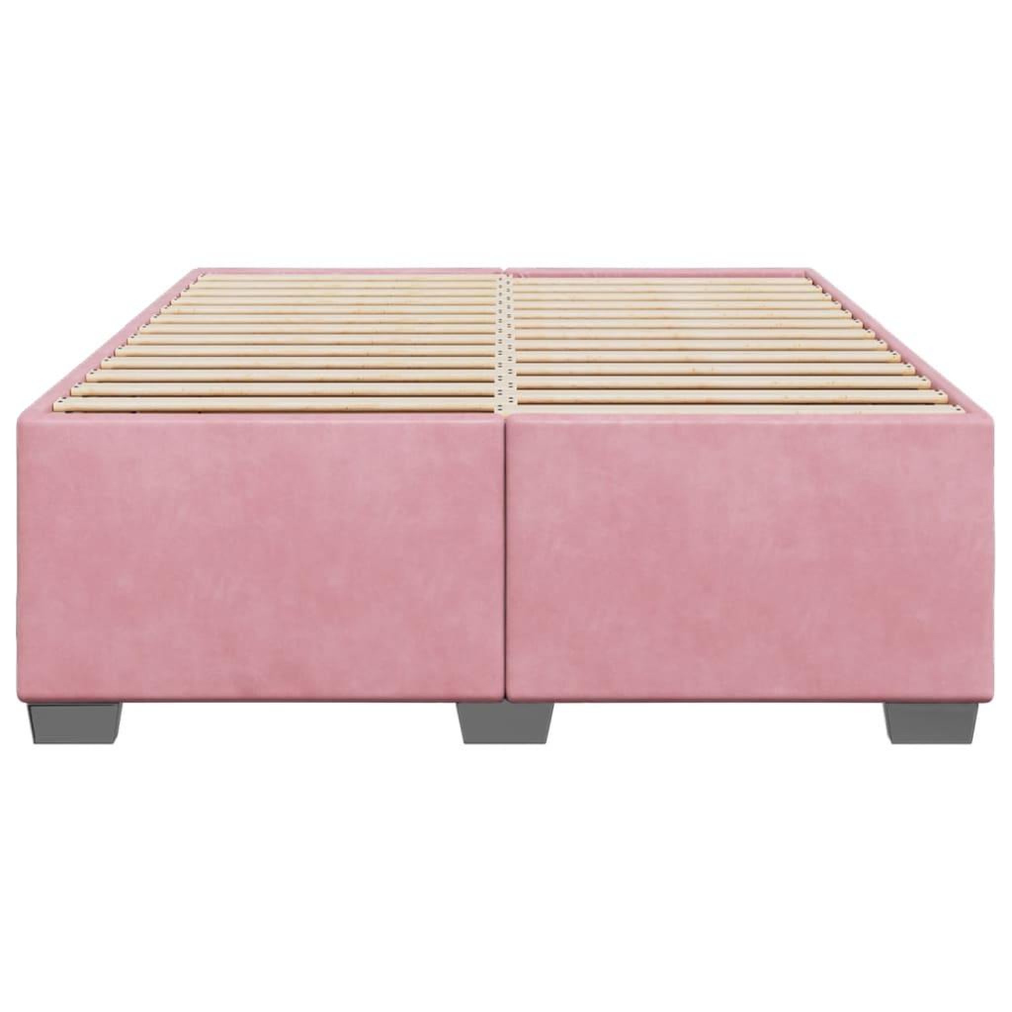 Voir la diapositive 4 : VIDAXL Cadre de lit sans matelas rose 140x200 cm velours
