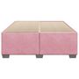 Voir la diapositive 4 : VIDAXL Cadre de lit sans matelas rose 140x200 cm velours