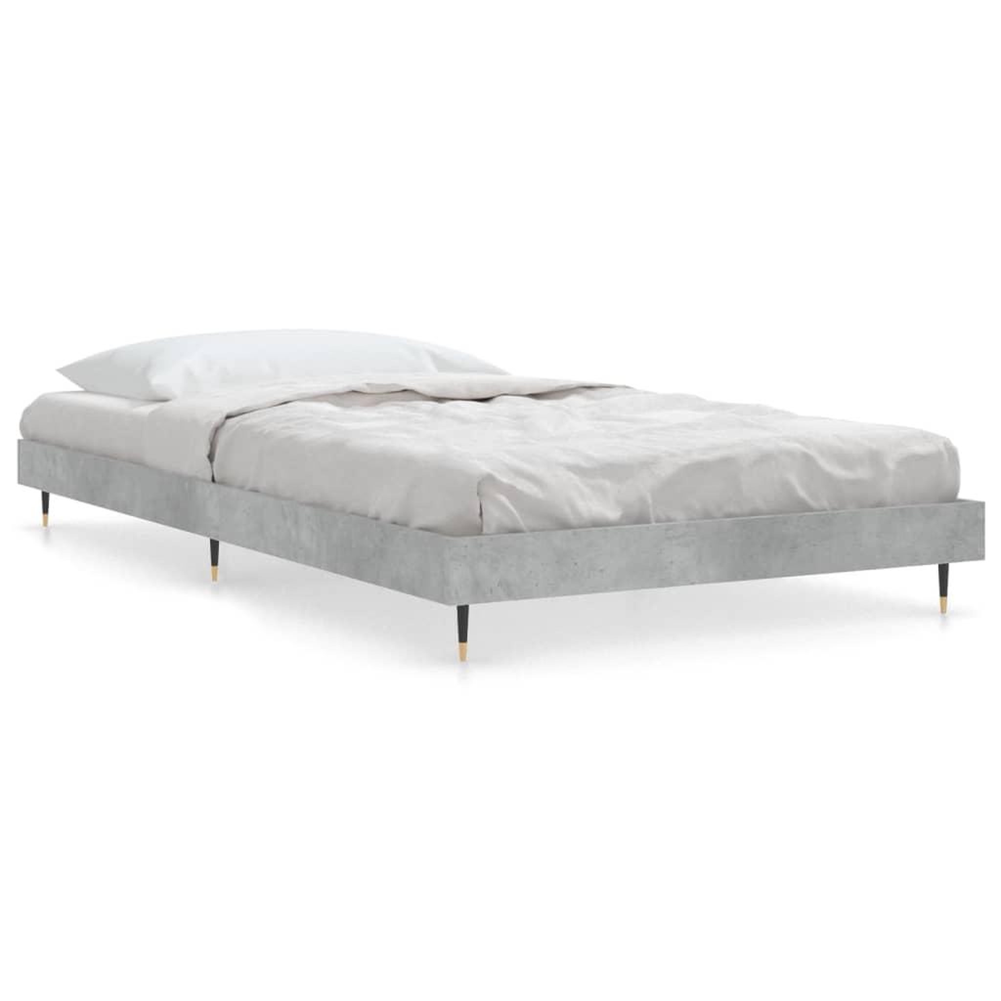 Voir la diapositive 2 : VIDAXL Cadre de lit sans matelas gris beton 90x200 cm