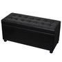 Voir la diapositive 3 : VIDAXL Pouf de rangement Cuir synthetique Noir