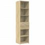 Voir la diapositive 2 : VIDAXL Buffet haut chene sonoma 45x42,5x185 cm bois d'ingenierie