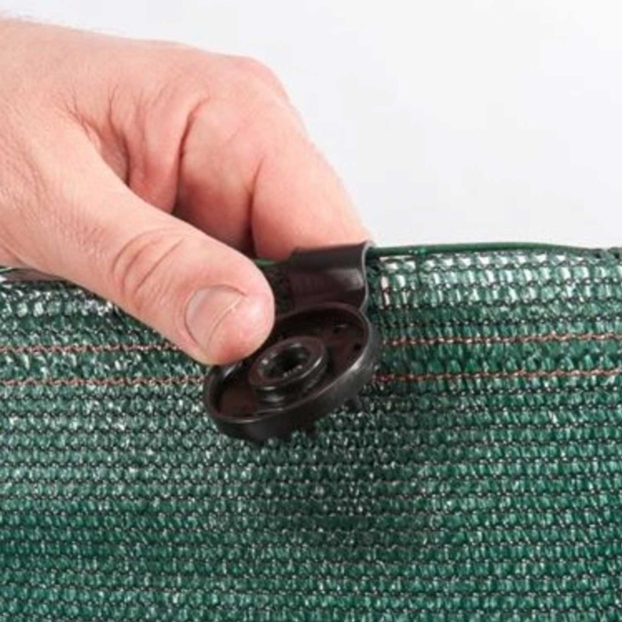 Voir la diapositive 4 : ID MARKET Lot de 20 clips de fixation pour brise vue