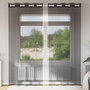 Voir la diapositive 1 : VIDAXL Rideaux en voile avec œillets 2 pcs noir 140x225 cm
