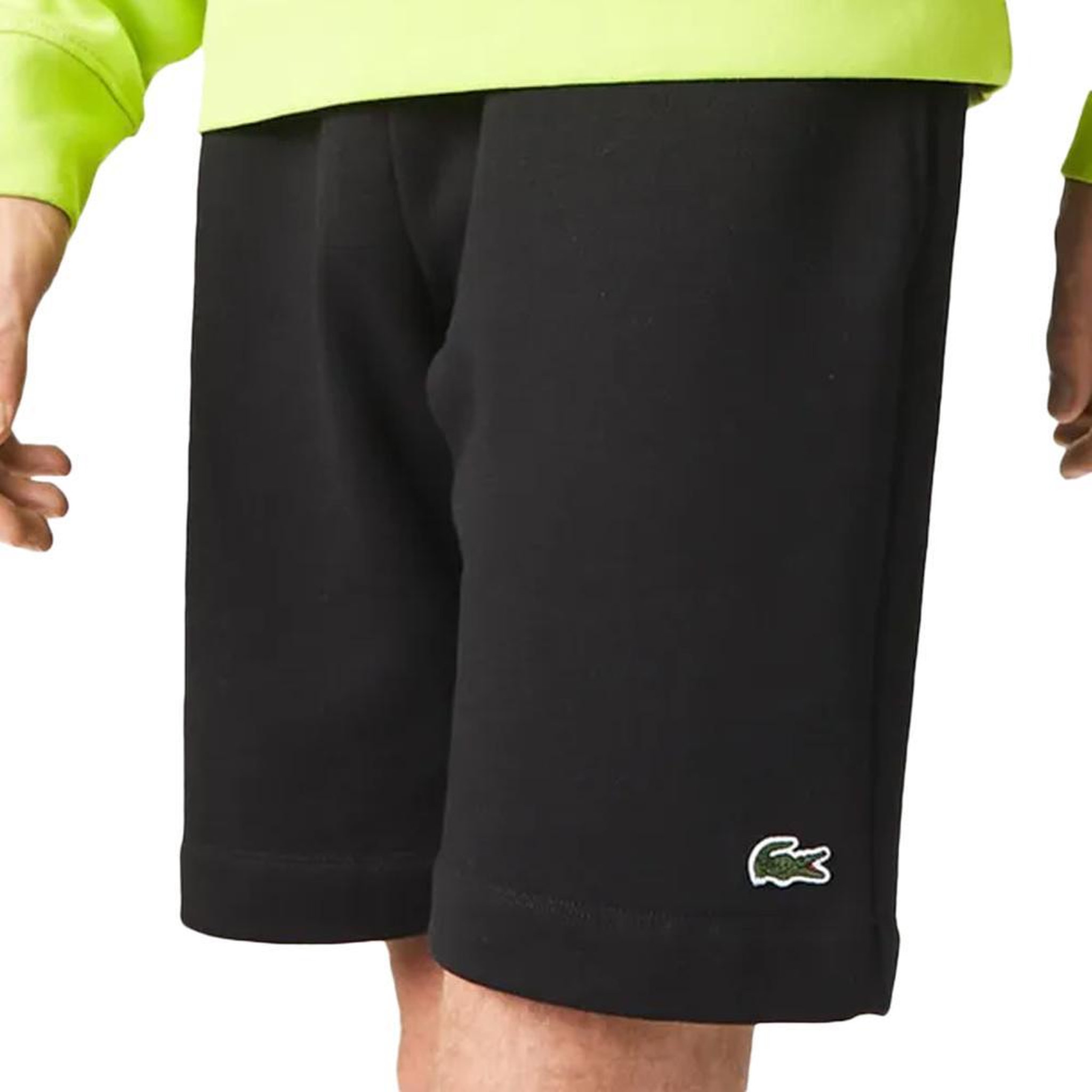 Voir la diapositive 2 : Lacoste Short noir homme lacoste short regular fit en molleton