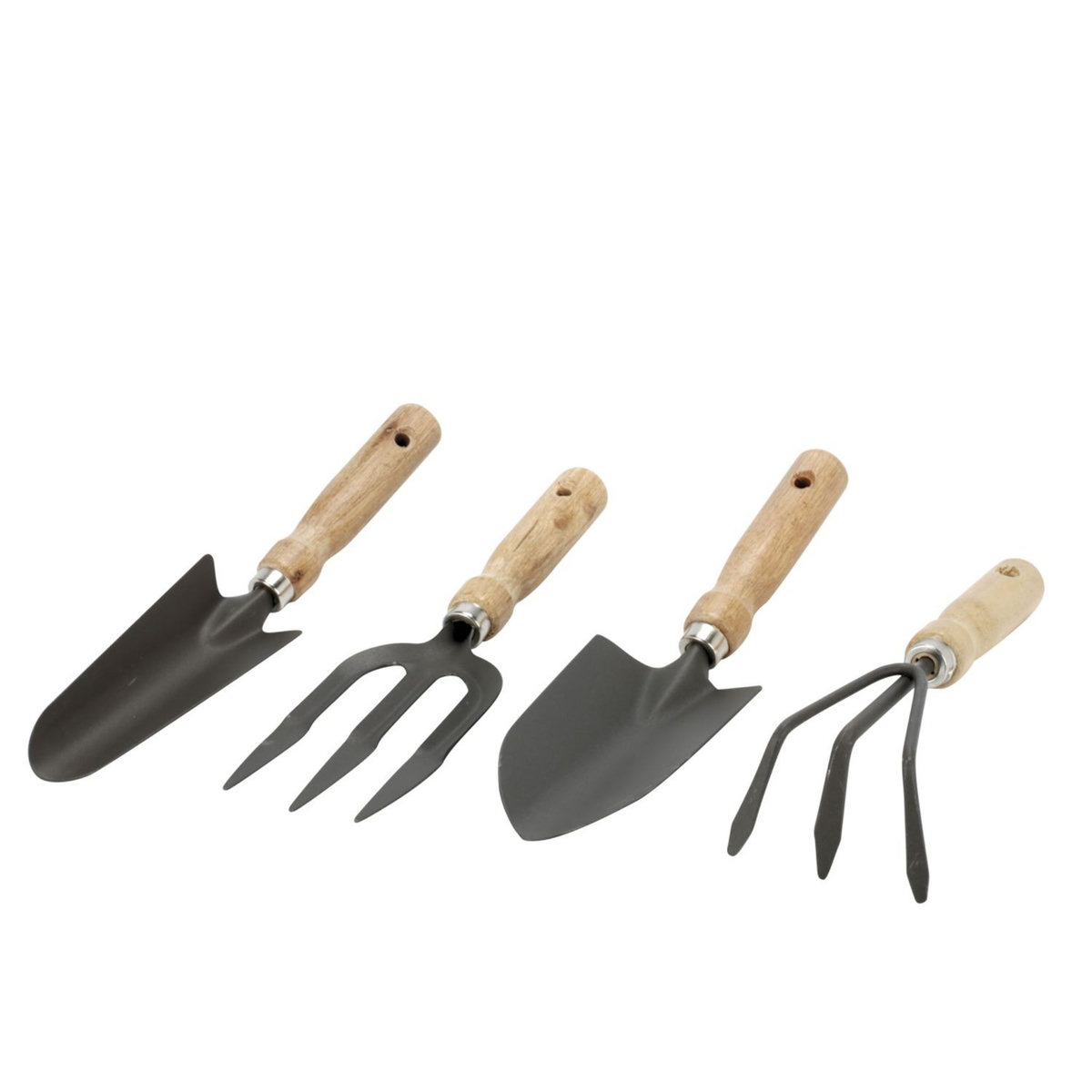 Set de 4 outils de balcon - Métal et Bois 