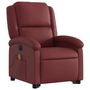 Voir la diapositive 4 : VIDAXL Fauteuil inclinable de massage electrique rouge bordeaux