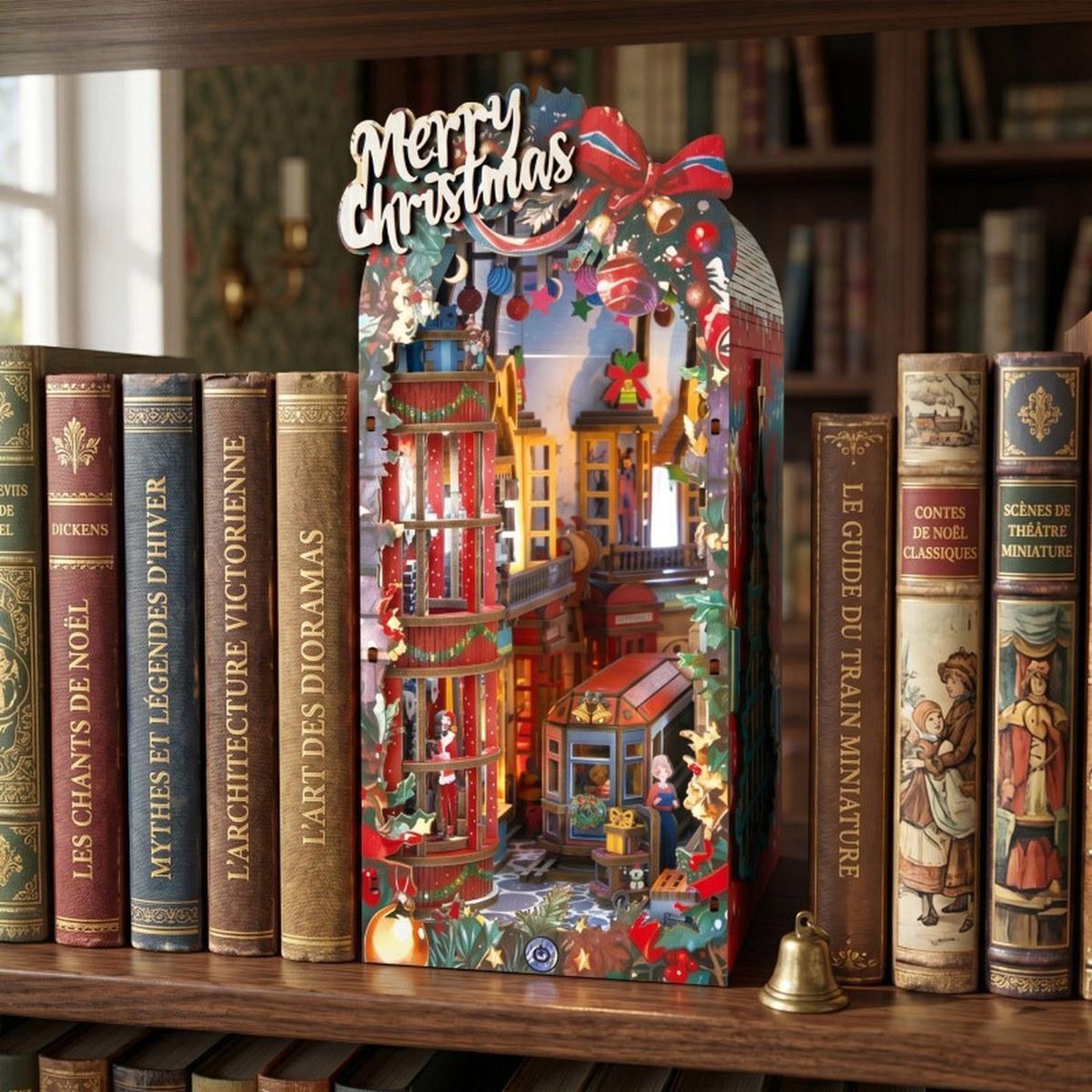 Voir la diapositive 2 : GREENSLIDE Green Slide - Book Nook - Magie de Noël - LED - 286 pièces