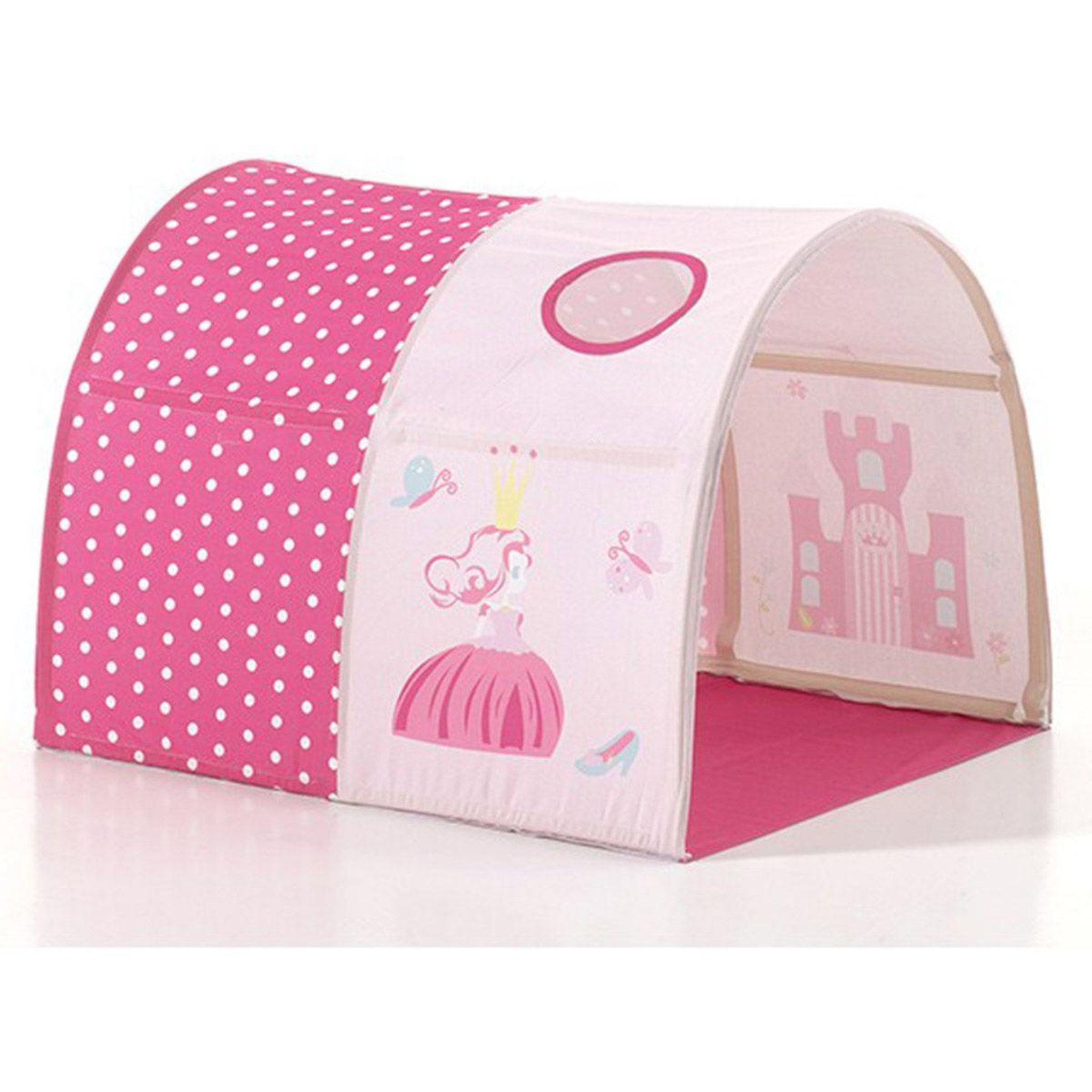 Voir la diapositive 2 : Paris Prix Tunnel de lit enfant  pino princesse  10cm rose