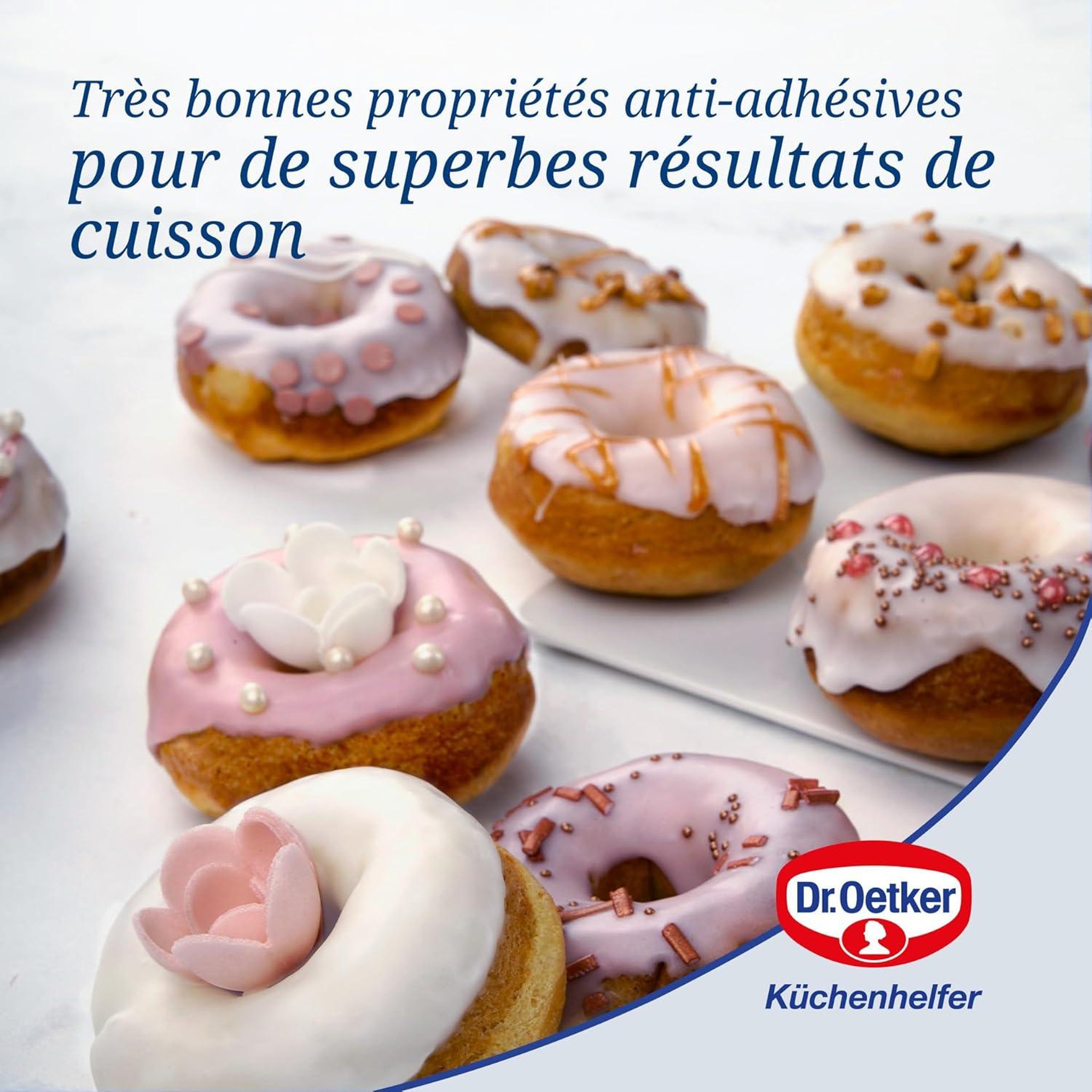 Voir la diapositive 2 : DR.OETKER Ensemble de 2 moules donut et bagel 12 empreintes 26,5 x 38,5 cm dr. Oetker tradition