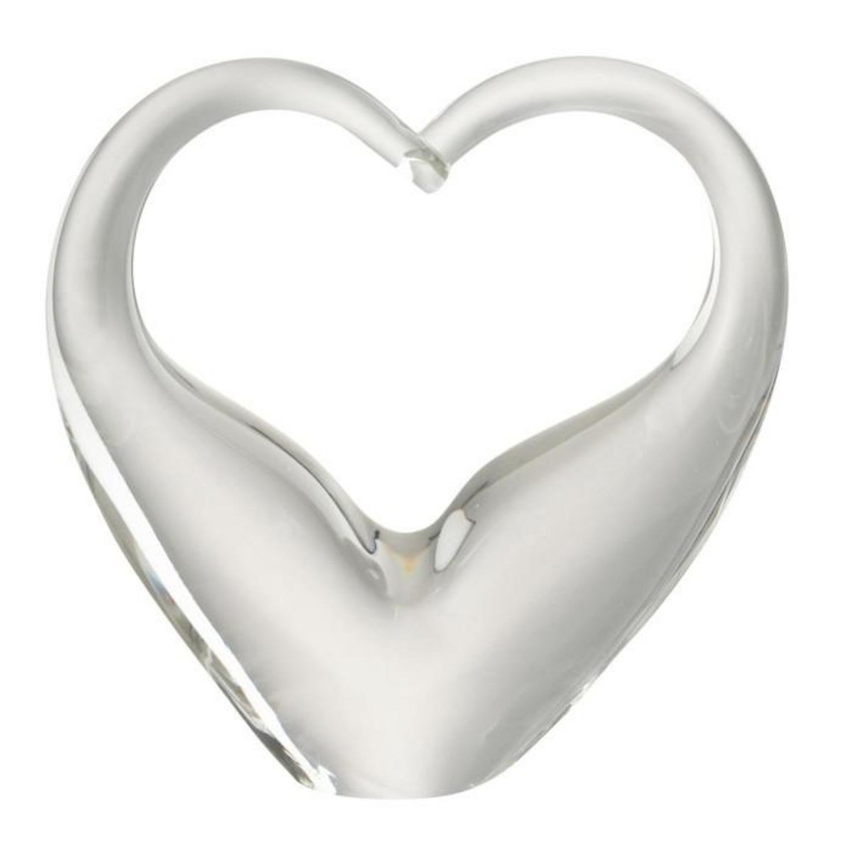 Paris Prix Presse-Papier en Verre  Cœur  18cm Transparent