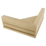 CIME Pied De Meuble Triangulaire Fixe Hêtre Brut Blanc/Beige, 17 Cm