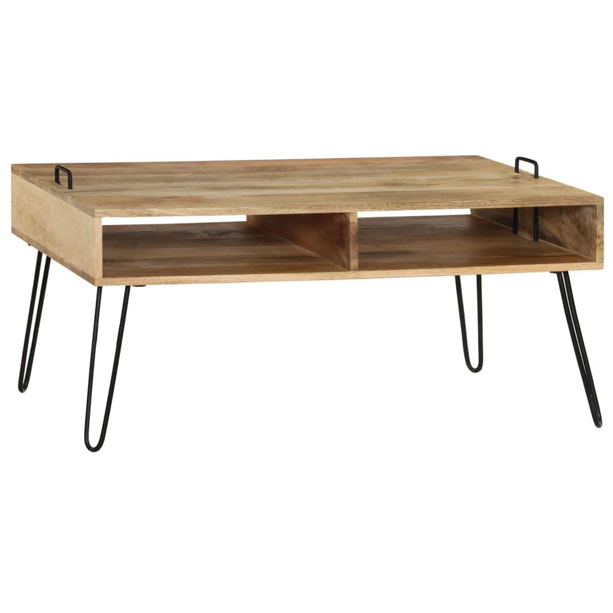 Voir la diapositive 3 : VIDAXL Table basse bois de manguier massif 100x60x45 cm