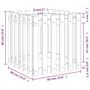Voir la diapositive 6 : VIDAXL Jardiniere avec design de cloture 60x60x60 cm Douglas massif
