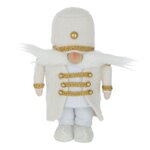 Paris Prix Statuette Déco  Soldat  28cm Blanc & Or