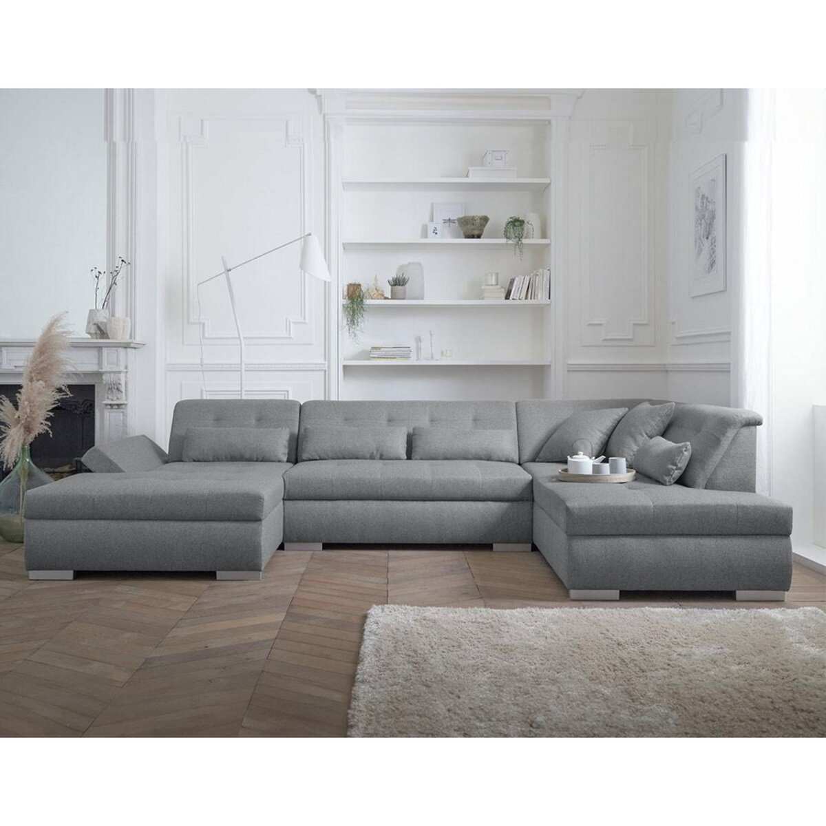 LISA DESIGN Vermont - canapé panoramique d'angle droit - 7 places - xxl