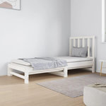 VIDAXL Lit coulissant sans matelas blanc 2x(90x190) cm