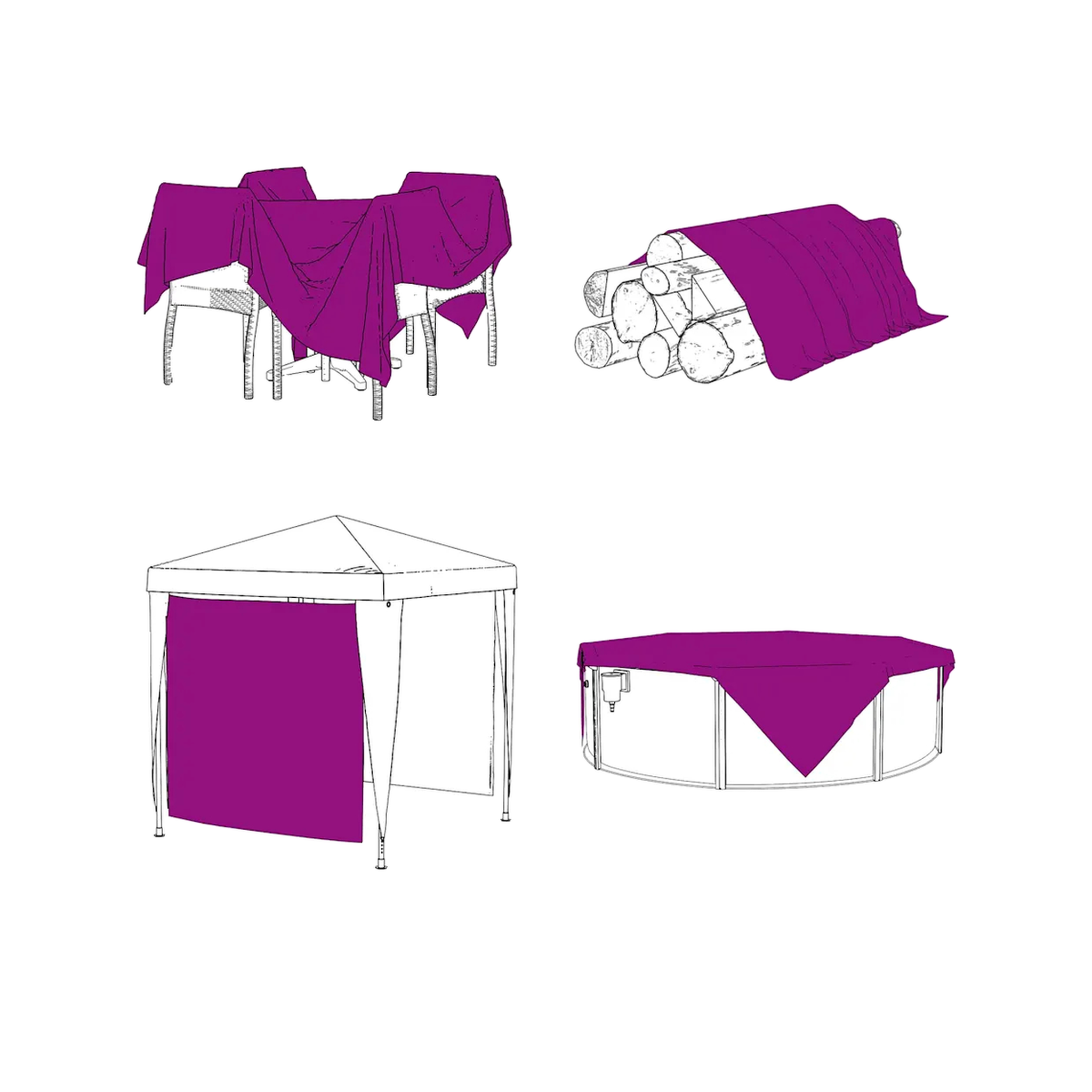 Voir la diapositive 5 : VIDAXL Bâche de protection VidaXL tarpaulin with eyelets 1x6 m étanche