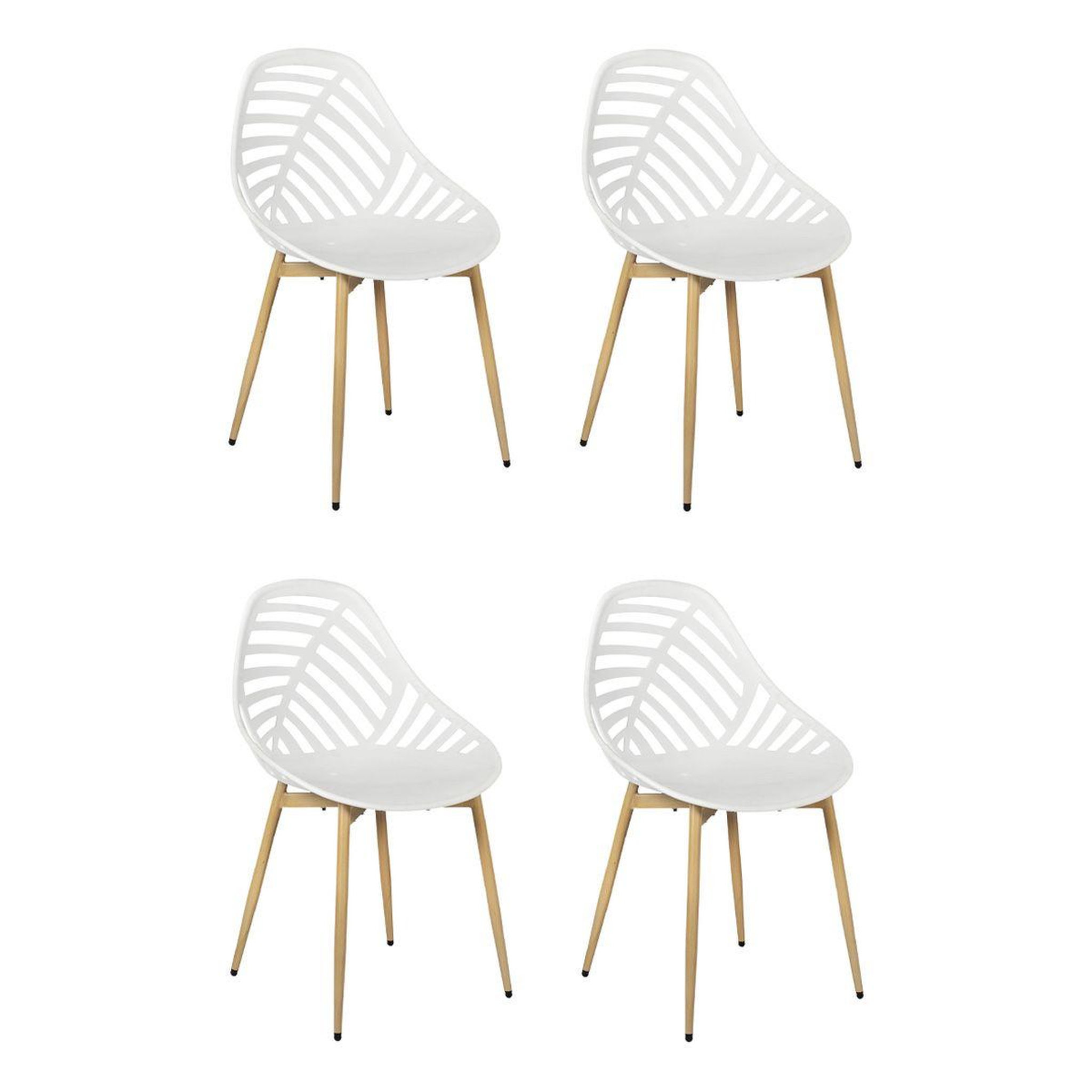 Voir la diapositive 2 : The Home Deco Factory Lot de 4 chaises de jardin  alameda  83cm blanc