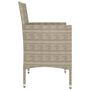 Voir la diapositive 5 : VIDAXL Jeu de chaise et tabouret de jardin 4 pcs Resine tressee Beige