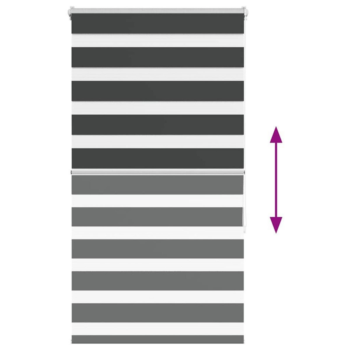 VIDAXL Store zebre noir 75x150 cm largeur du tissu 70,9 cm polyester