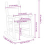 Voir la diapositive 6 : VIDAXL Chaises a bascule enfants lot de 2 noir bois de peuplier massif