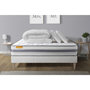 Voir la diapositive 1 : SEPTNUITS Pack matelas + sommier kit blanc Memo Spring Ressorts ensachés MAXI épaisseur + Couette + 2 oreillers
