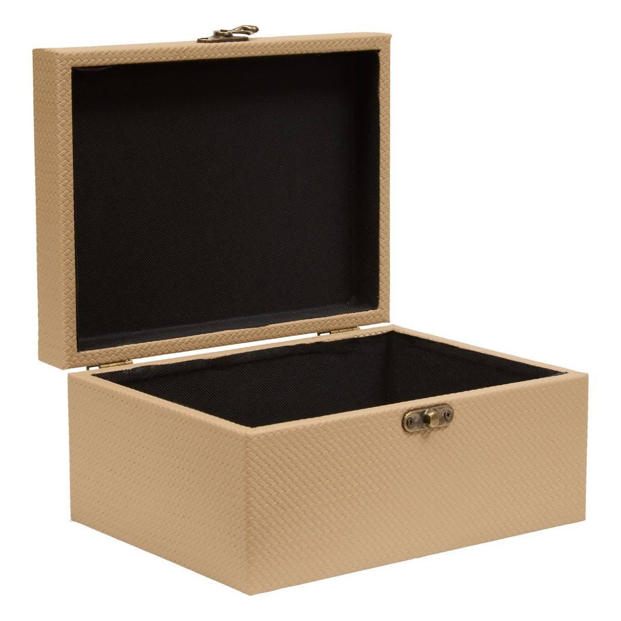 Voir la diapositive 2 : ATMOSPHERA Lot de 4 boîtes de rangement  bonie  25cm taupe