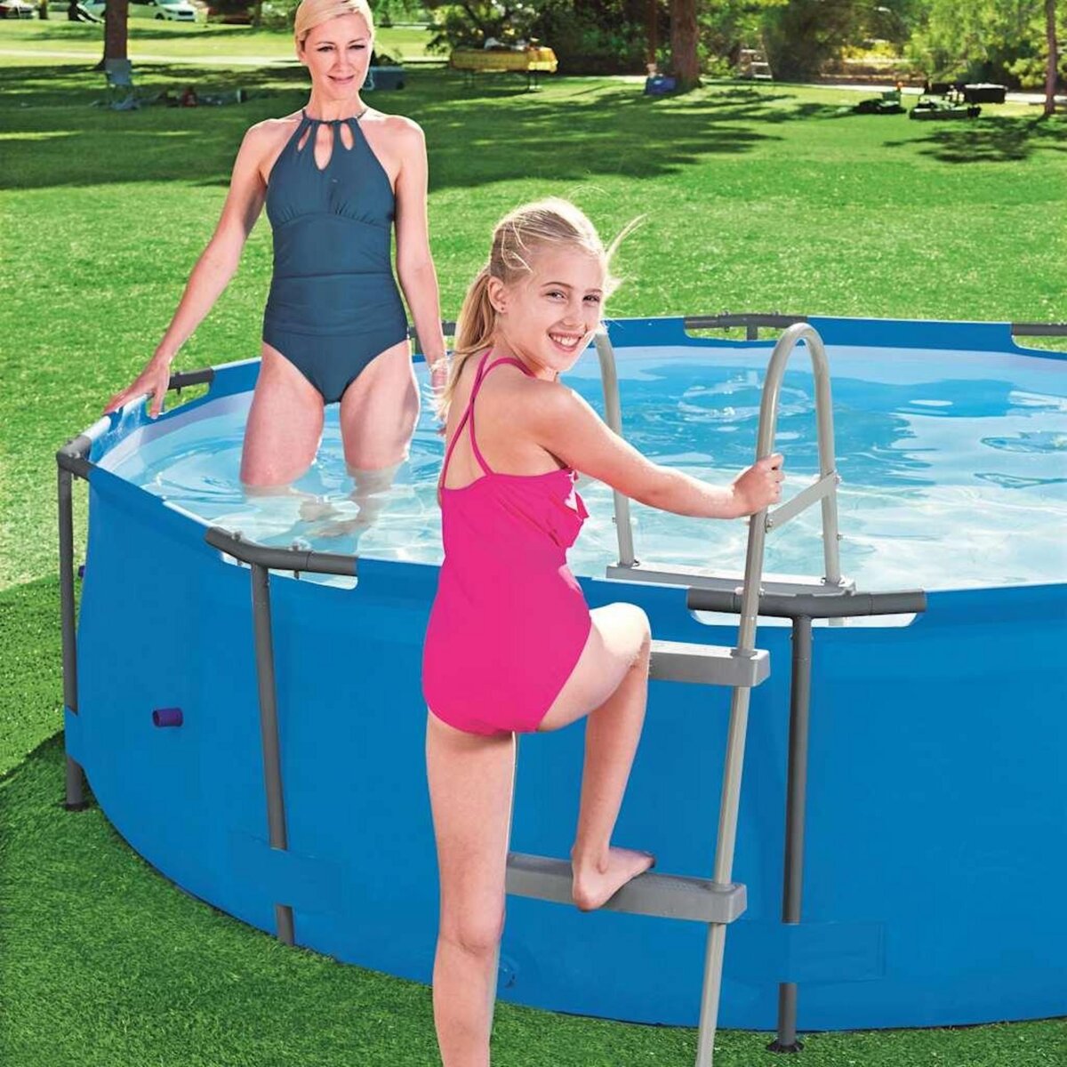 BESTWAY Bestway Echelle de piscine a 2 marches Flowclear 84 cm