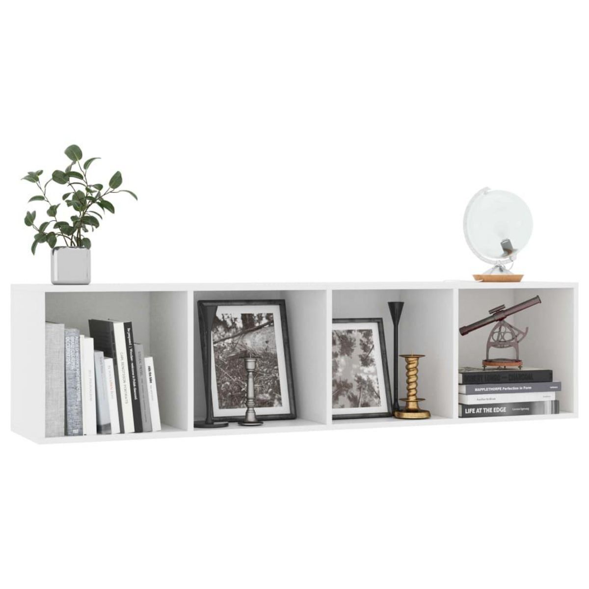 VIDAXL Bibliotheque/Meuble TV Blanc 143x30x36 cm