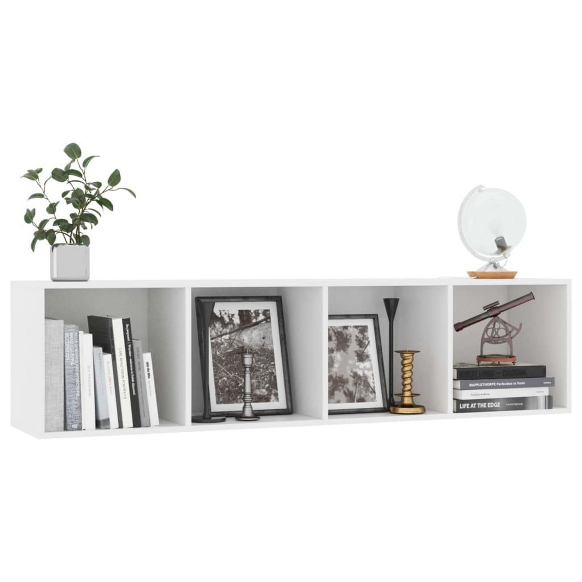 VIDAXL Bibliotheque/Meuble TV Blanc 143x30x36 cm
