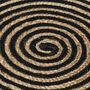 Voir la diapositive 4 : VIDAXL Tapis fait a la main Jute avec design de spirale Noir 90 cm