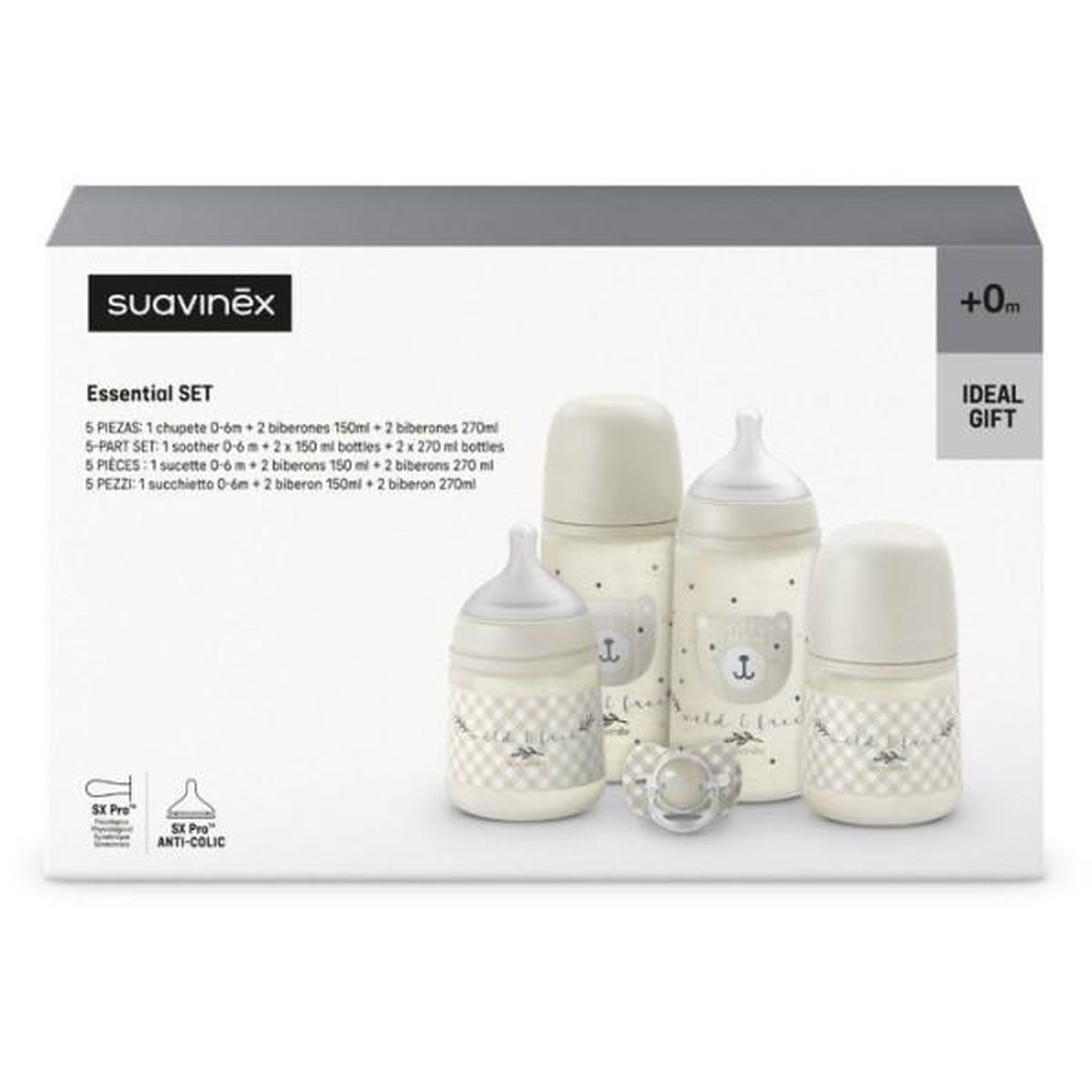 Voir la diapositive 4 : Suavinex Set nouveau-né - suavinex - night&day wild&free - 0 a 6 mois - beige