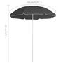 Voir la diapositive 5 : VIDAXL Parasol de jardin avec mat en acier anthracite 180 cm