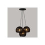 Voir la diapositive 4 : ATMOSPHERA Lampe Suspension 3 Têtes  Tropique  95cm Noir