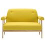 Voir la diapositive 3 : VIDAXL Canape a 2 places Tissu Jaune