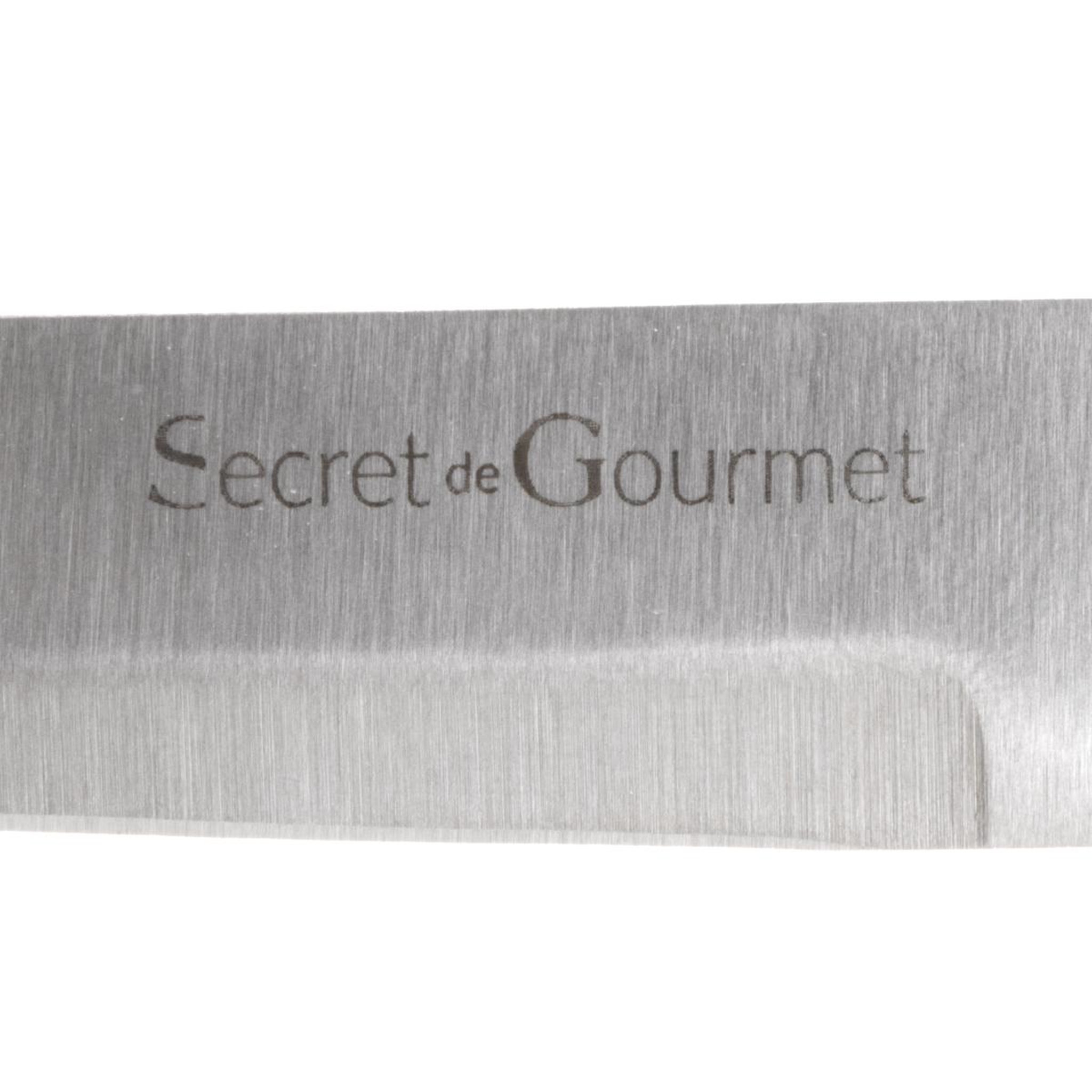Voir la diapositive 6 : SECRET DE GOURMET Bloc de 11 couteaux, aiguiseur et ciseaux avec support en bois