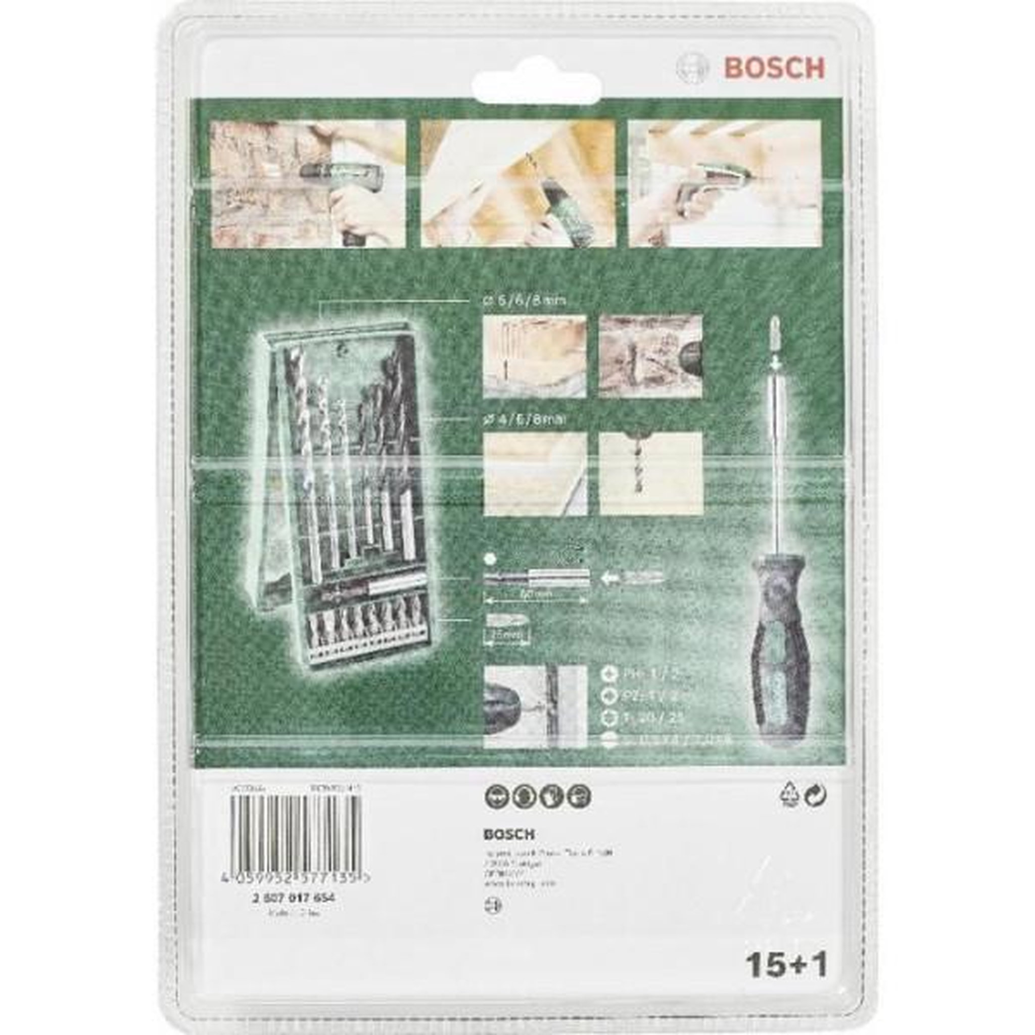 Voir la diapositive 4 : Bosch Professional Jeu de 14 embouts et forets + tournevis porte-embout mini x-line bosch - 2607017654