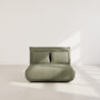 Voir la diapositive 5 : BEST MOBILIER Candice - banquette 2 places convertible clic-clac en velours côtelé