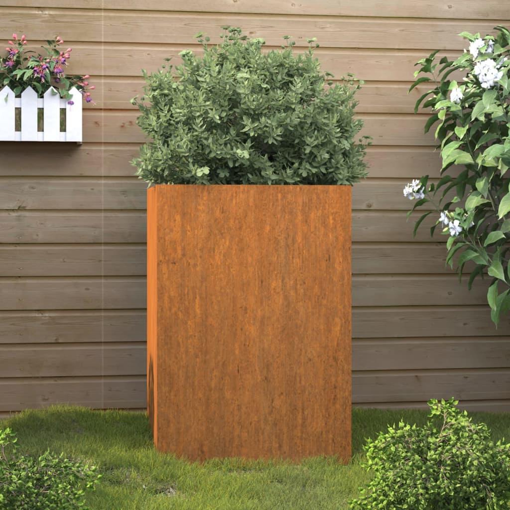 Voir la diapositive 1 : VIDAXL Jardiniere 42x38x75 cm acier corten