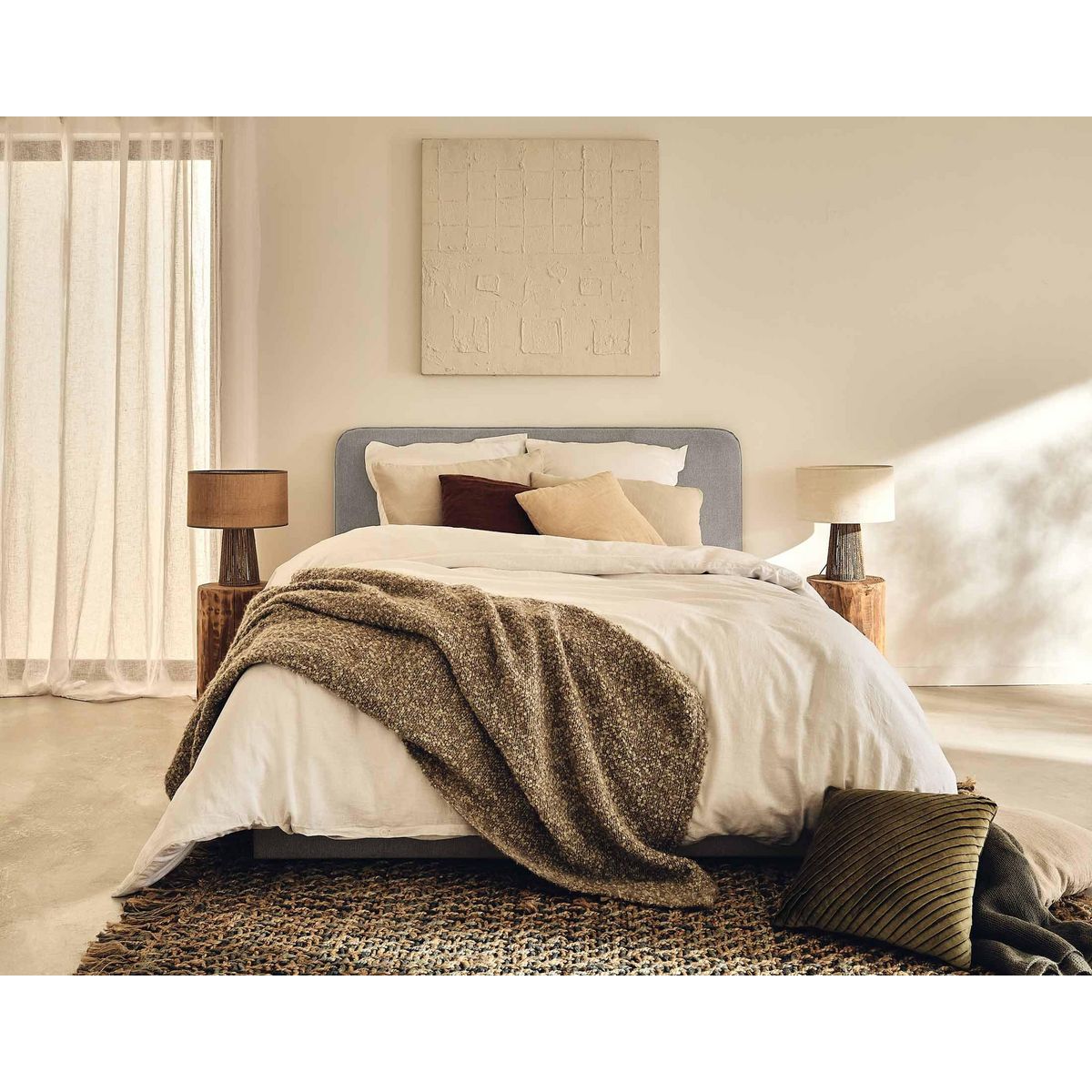 BEST MOBILIER Goyave - lit coffre - 160x200 - en tissu - sommier inclus