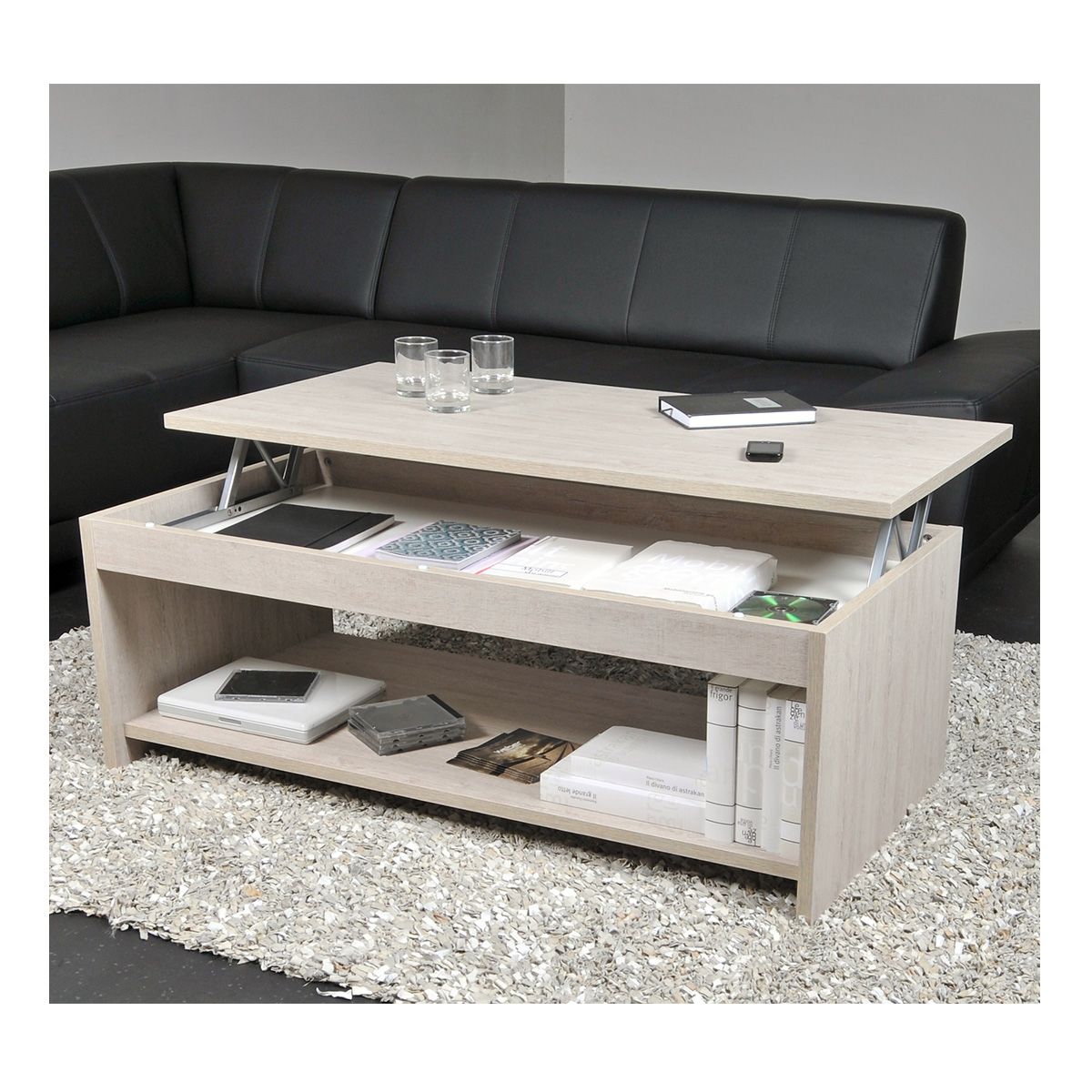 Table basse relevable ORIGAMI 120 x 60 cm
